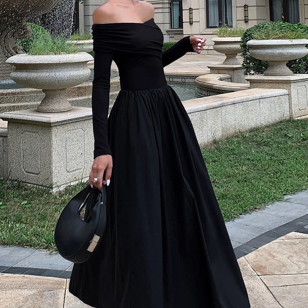 NWT Off Shoulder Criss Cross Long Dress